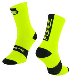 Force Long Pro cyklistick ponoky fluo/ierne