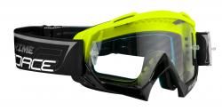 Okuliare FORCE GRIME downhill,ierna fluo ir sklo